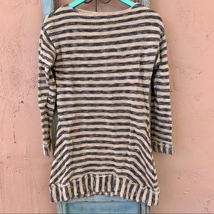 Soft Surroundings Striped Long Sleeve Mini Dress